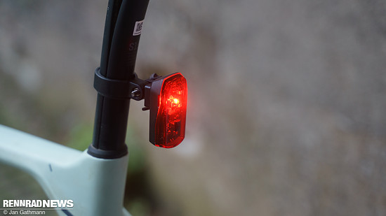 Das Bikemate Rücklicht besitzt eine Bremslichtfunktion