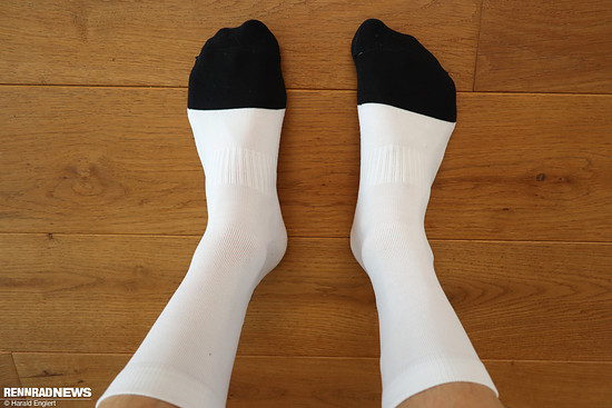 Die Gore Wear M Mid Brand Socks sind recht dick