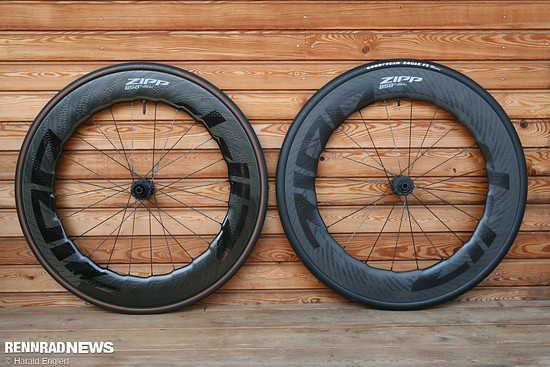 Alt (links) mit 25 mm Reifen gegen neu (rechts) mit 28 mm Reifen