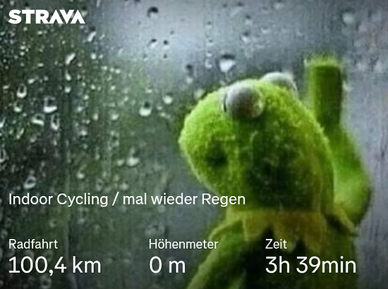 Indoor Cycling / mal wieder Regen