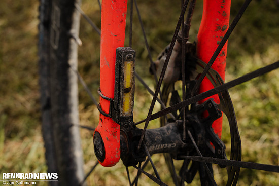 Knog Licht an der Gabel.