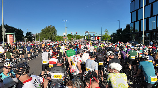 Im Startblock ist es voll.