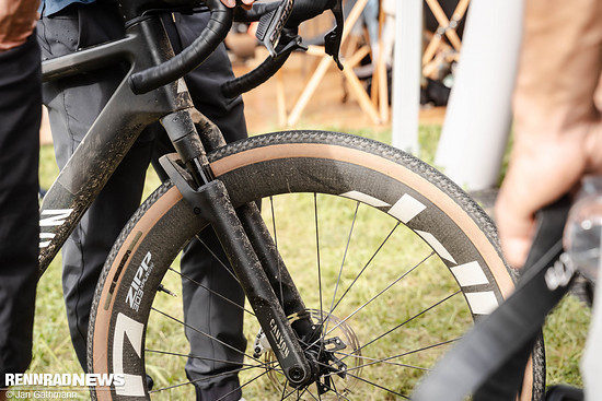 Die Gabel wirkt optisch schlanker als andere Gravel Gabeln (Cane Creek ausgenommen).
