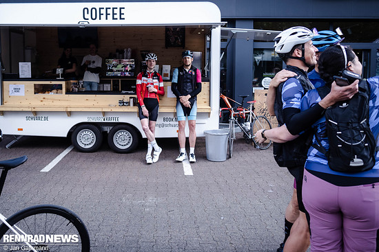 Vor dem Ride gab es natürlich Kaffee-Spezialitäten.