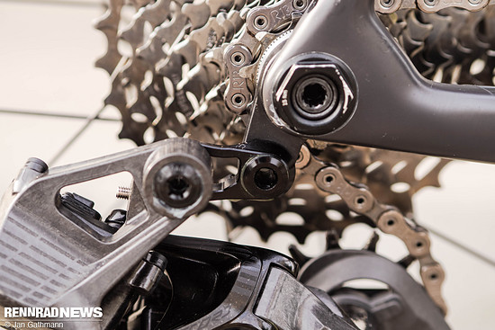 Wahlweise kann das Schaltwerk per UDH oder konventionell angebaut werden.