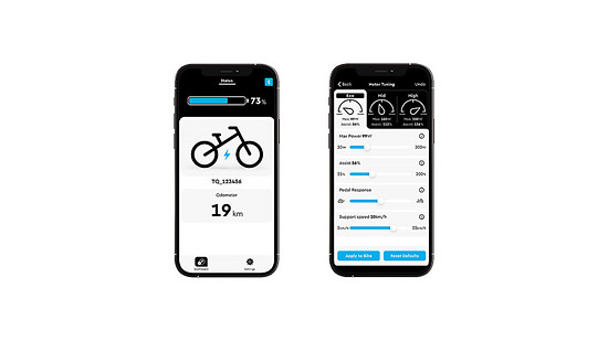 Es gibt drei Fahrmodi, die mittels App individuell einstellbar sind.