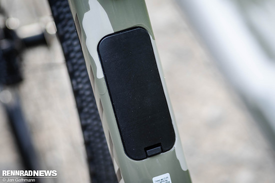 Der Rahmen hat das gleiche Staufach wie das Grail.