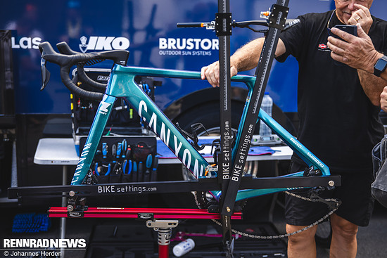 Das Instrument zur präzisen Positionierung des Sattels.