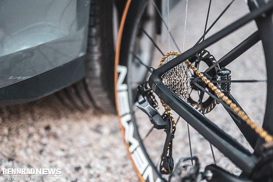 Passend für die langen Anstiege habe ich mir eine 11-34er Kassette montiert