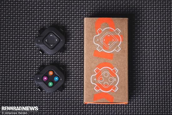 … auch das neue Remote-Set für den Lenker mit dabei.