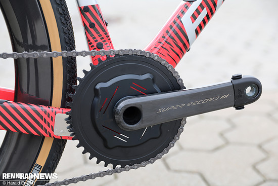 Vorn kommt ein Einfach-Aero-Kettenblatt zum Einsatz