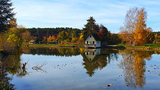 Radtour durch die herbstliche Weiherlandschaft