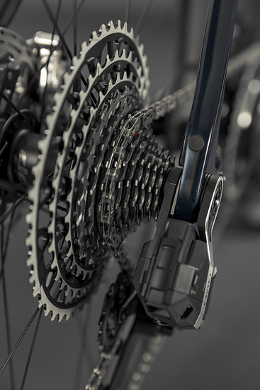 Zukunftsfähig dank UDH – zudem gibt Merida eine mögliche Mulletoption, also die Kombination aus MTB- und Road-Antrieb, an.