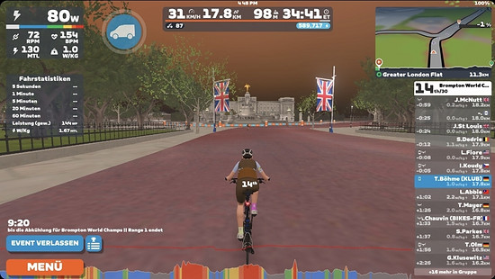 Zwift - Race: Brompton World Champs || Range 1 (E) on Greater London Flat in London
