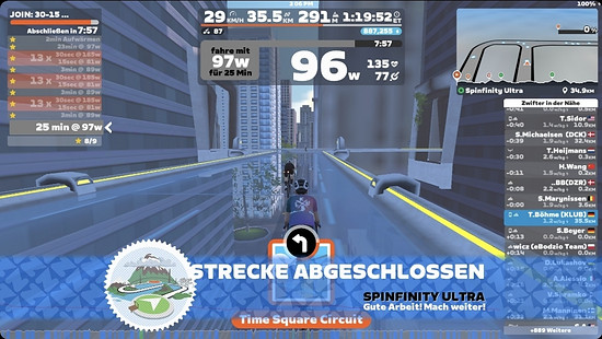 Zwift - JOIN: 30-15 Rønnestad Intervalle on Spinfinity Ultra in New York