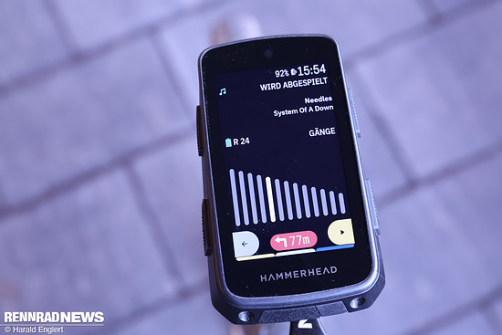 Die Ganganzeige kann man sich live im Display anzeigen lassen