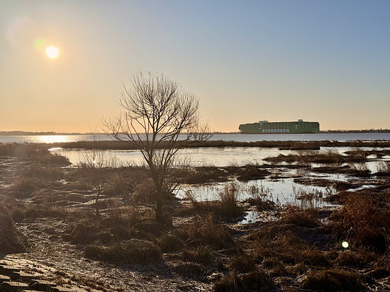 Ever Eco vor Süsswasserwatt