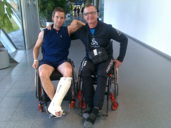 auf Rollen statt auf Krücken