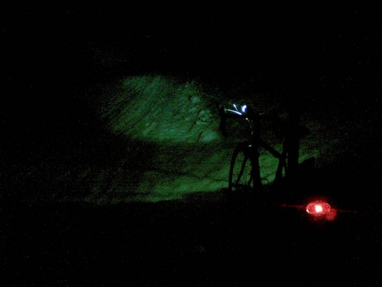 Randonneuse im Schnee 20091218